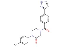 1-(4-methylphenyl)-4-[4-(1H-pyrazol-3-yl)benzoyl]-2-piperazinone