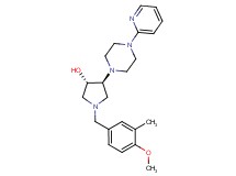 (3S*,4S*)-1-(4-methoxy-3-methylbenzyl)-4-[4-(2-pyridinyl)-1-piperazinyl]-3-pyrrolidinol