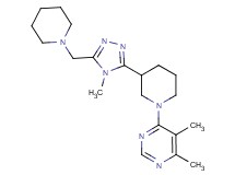4,5-dimethyl-6-{3-[4-methyl-5-(piperidin-1-ylmethyl)-4H-1,2,4-triazol-3-yl]piperidin-1-yl}pyrimidine