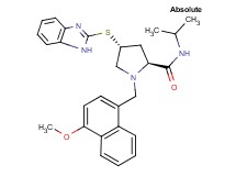 (4R)-4-(1H-benzimidazol-2-ylthio)-N-isopropyl-1-[(4-methoxy-1-naphthyl)methyl]-L-prolinamide