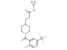 3-{1-[2-chloro-5-(trifluoromethyl)benzoyl]-4-piperidinyl}-N-cyclopropylpropanamide
