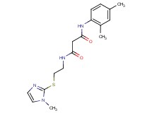 N-(2,4-dimethylphenyl)-N'-{2-[(1-methyl-1H-imidazol-2-yl)thio]ethyl}malonamide