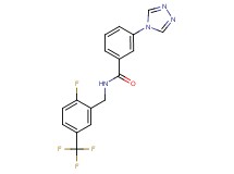 N-[2-fluoro-5-(trifluoromethyl)benzyl]-3-(4H-1,2,4-triazol-4-yl)benzamide