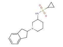 N-[1-(2,3-dihydro-1H-inden-2-yl)-3-piperidinyl]cyclopropanesulfonamide