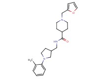 1-(2-furylmethyl)-N-{[1-(2-methylphenyl)-3-pyrrolidinyl]methyl}-4-piperidinecarboxamide