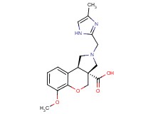 (3aR*,9bR*)-6-methoxy-2-[(4-methyl-1H-imidazol-2-yl)methyl]-1,2,3,9b-tetrahydrochromeno[3,4-c]pyrrole-3a(4H)-carboxylic acid