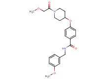 4-{[1-(methoxyacetyl)-4-piperidinyl]oxy}-N-(3-methoxybenzyl)benzamide