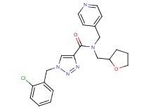 1-(2-chlorobenzyl)-N-(4-pyridinylmethyl)-N-(tetrahydro-2-furanylmethyl)-1H-1,2,3-triazole-4-carboxamide