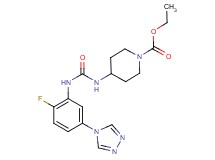 ethyl 4-[({[2-fluoro-5-(4H-1,2,4-triazol-4-yl)phenyl]amino}carbonyl)amino]piperidine-1-carboxylate