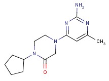 4-(2-amino-6-methyl-4-pyrimidinyl)-1-cyclopentyl-2-piperazinone