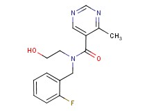N-(2-fluorobenzyl)-N-(2-hydroxyethyl)-4-methylpyrimidine-5-carboxamide