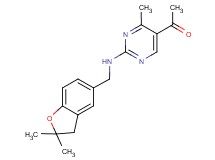 1-(2-{[(2,2-dimethyl-2,3-dihydro-1-benzofuran-5-yl)methyl]amino}-4-methylpyrimidin-5-yl)ethanone