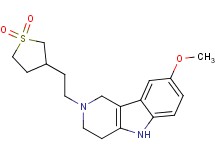 2-[2-(1,1-dioxidotetrahydro-3-thienyl)ethyl]-8-methoxy-2,3,4,5-tetrahydro-1H-pyrido[4,3-b]indole trifluoroacetate