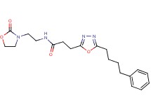 N-[2-(2-oxo-1,3-oxazolidin-3-yl)ethyl]-3-[5-(4-phenylbutyl)-1,3,4-oxadiazol-2-yl]propanamide