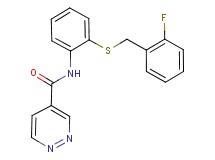 N-{2-[(2-fluorobenzyl)thio]phenyl}pyridazine-4-carboxamide