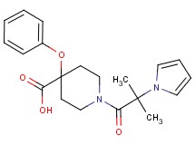 1-[2-methyl-2-(1H-pyrrol-1-yl)propanoyl]-4-phenoxypiperidine-4-carboxylic acid