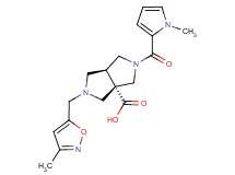 (3aS*,6aS*)-2-[(3-methylisoxazol-5-yl)methyl]-5-[(1-methyl-1H-pyrrol-2-yl)carbonyl]hexahydropyrrolo[3,4-c]pyrrole-3a(1H)-carboxylic acid