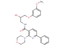 N-[2-hydroxy-3-(3-methoxyphenoxy)propyl]-2-(4-morpholinyl)-6-phenylnicotinamide