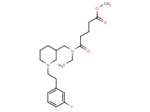 methyl 5-[ethyl({1-[2-(3-fluorophenyl)ethyl]-3-piperidinyl}methyl)amino]-5-oxopentanoate