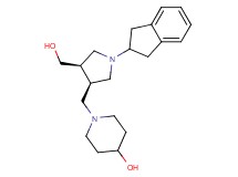 1-{[(3R*,4R*)-1-(2,3-dihydro-1H-inden-2-yl)-4-(hydroxymethyl)pyrrolidin-3-yl]methyl}piperidin-4-ol