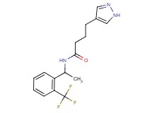 4-(1H-pyrazol-4-yl)-N-{1-[2-(trifluoromethyl)phenyl]ethyl}butanamide