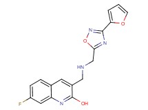 7-fluoro-3-[({[3-(2-furyl)-1,2,4-oxadiazol-5-yl]methyl}amino)methyl]-2-quinolinol