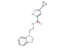 N-[2-(1H-1,2,3-benzotriazol-1-yl)ethyl]-3-cyclopropyl-1H-pyrazole-5-carboxamide