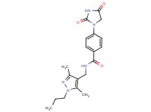 N-[(3,5-dimethyl-1-propyl-1H-pyrazol-4-yl)methyl]-4-(2,4-dioxo-1-imidazolidinyl)benzamide