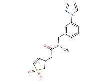 2-(1,1-dioxido-2,3-dihydro-3-thienyl)-N-methyl-N-[3-(1H-pyrazol-1-yl)benzyl]acetamide