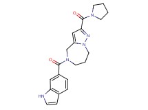 5-(1H-indol-6-ylcarbonyl)-2-(pyrrolidin-1-ylcarbonyl)-5,6,7,8-tetrahydro-4H-pyrazolo[1,5-a][1,4]diazepine