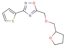 5-[(tetrahydro-2-furanylmethoxy)methyl]-3-(2-thienyl)-1,2,4-oxadiazole