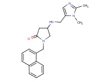 4-{[(1,2-dimethyl-1H-imidazol-5-yl)methyl]amino}-1-(1-naphthylmethyl)-2-pyrrolidinone