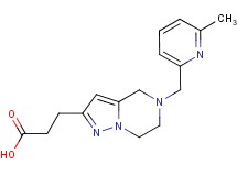 3-{5-[(6-methyl-2-pyridinyl)methyl]-4,5,6,7-tetrahydropyrazolo[1,5-a]pyrazin-2-yl}propanoic acid