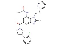 N-{5-{[3-(2-chlorophenyl)-1-pyrrolidinyl]carbonyl}-1-[2-(2-pyridinyl)ethyl]-1H-benzimidazol-7-yl}acetamide