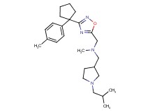 1-(1-isobutyl-3-pyrrolidinyl)-N-methyl-N-({3-[1-(4-methylphenyl)cyclopentyl]-1,2,4-oxadiazol-5-yl}methyl)methanamine