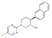 (3S*,4S*)-1-(5-fluoropyrimidin-2-yl)-4-(2-naphthyl)piperidin-3-ol