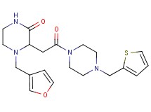 4-(3-furylmethyl)-3-{2-oxo-2-[4-(2-thienylmethyl)-1-piperazinyl]ethyl}-2-piperazinone