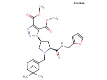 dimethyl 1-((3S,5S)-1-{[(1R,5S)-6,6-dimethylbicyclo[3.1.1]hept-2-en-2-yl]methyl}-5-{[(2-furylmethyl)amino]carbonyl}-3-pyrrolidinyl)-1H-1,2,3-triazole-4,5-dicarboxylate