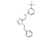 N-{[4-(2-phenylethyl)-4H-1,2,4-triazol-3-yl]methyl}-2-(trifluoromethyl)pyrimidin-4-amine