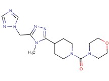 4-({4-[4-methyl-5-(1H-1,2,4-triazol-1-ylmethyl)-4H-1,2,4-triazol-3-yl]piperidin-1-yl}carbonyl)morpholine