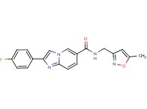 2-(4-fluorophenyl)-N-[(5-methylisoxazol-3-yl)methyl]imidazo[1,2-a]pyridine-6-carboxamide