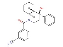 3-{[(4S*,4aS*,8aS*)-4-hydroxy-4-phenyloctahydro-1(2H)-quinolinyl]carbonyl}benzonitrile