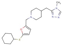 1-{[5-(cyclohexylthio)-2-furyl]methyl}-4-[(4-methyl-4H-1,2,4-triazol-3-yl)methyl]piperidine