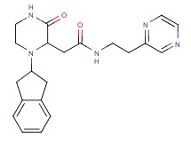 2-[1-(2,3-dihydro-1H-inden-2-yl)-3-oxo-2-piperazinyl]-N-[2-(2-pyrazinyl)ethyl]acetamide