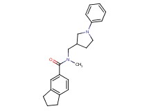 N-methyl-N-[(1-phenyl-3-pyrrolidinyl)methyl]-5-indanecarboxamide