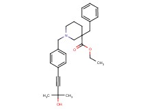 ethyl 3-benzyl-1-[4-(3-hydroxy-3-methyl-1-butyn-1-yl)benzyl]-3-piperidinecarboxylate