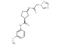(1S*,3R*)-N-[3-(methylthio)phenyl]-3-[(1H-1,2,4-triazol-1-ylacetyl)amino]cyclopentanecarboxamide