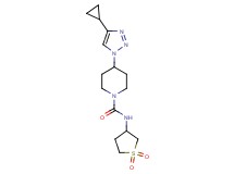 4-(4-cyclopropyl-1H-1,2,3-triazol-1-yl)-N-(1,1-dioxidotetrahydro-3-thienyl)-1-piperidinecarboxamide