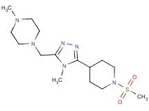 1-methyl-4-({4-methyl-5-[1-(methylsulfonyl)piperidin-4-yl]-4H-1,2,4-triazol-3-yl}methyl)piperazine
