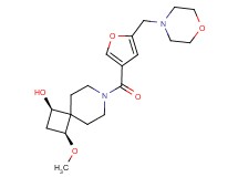 (1R*,3S*)-3-methoxy-7-[5-(morpholin-4-ylmethyl)-3-furoyl]-7-azaspiro[3.5]nonan-1-ol